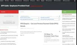
							         PPO Enquiry - Get your Pension Payment Order(PPO ... - EPF Guide								  
							    