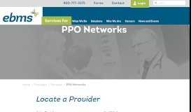 
							         PPO Networks Serve Members Across Many Benefit Plans | EBMS								  
							    