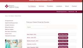 
							         PPS - Patient Portal with doc listing - Flowers Medical Group								  
							    