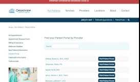 
							         PPS - Patient Portal with doc listing - Grandview Medical Group								  
							    