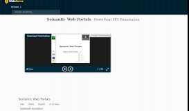 
							         PPT - Semantic Web Portals PowerPoint Presentation - ID:585560								  
							    