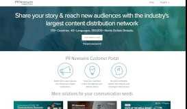 
							         PR Newswire Customer Portal								  
							    