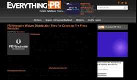 
							         PR Newswire Waives Distribution Fees for Colorado ... - Everything PR								  
							    