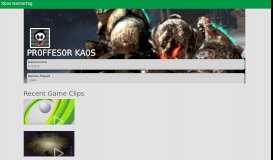 
							         PR0FFES0R KA0S - Xbox Live Gamertag								  
							    