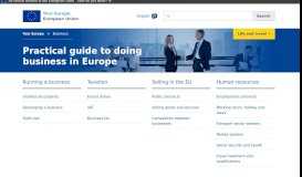 
							         Practical guide to doing business in Europe - Your Europe - europa.eu								  
							    