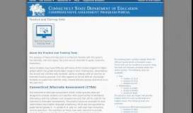 
							         Practice and Training Tests | CSDE Comprehensive Assessment								  
							    