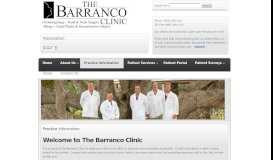 
							         Practice Information | Barranco Clinic								  
							    