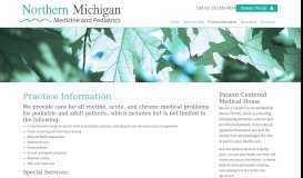 
							         Practice Information | Northern Michigan Medicine and Pediatrics								  
							    