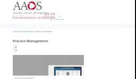 
							         Practice Management - AAOS								  
							    
