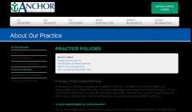 
							         Practice Policies - About Anchor Medical Associates - Lincoln ...								  
							    