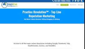 
							         Practice Revolution Reputation System - Top Line Management, Inc.								  
							    