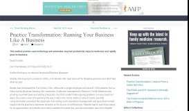 
							         Practice Transformation: Running Your Business Like a Business -- FPM								  
							    