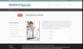 
							         Practitioner Portal - Advanced Naturals								  
							    