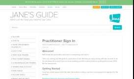 
							         Practitioner Sign In | Jane App - Practice Management ...								  
							    