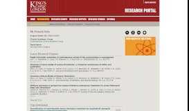 
							         Prakash Saha - Research Portal, King's College, London								  
							    