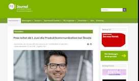 
							         Prax leitet ab 1. Juni die Produktkommunikation bei Škoda - PR-Journal								  
							    