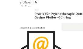 
							         Praxis für Psychotherapie Dott./I. Gesine Pfeifer-Gühring - Stadt Stuttgart								  
							    