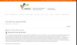 
							         Pre-Certification Workshop (PCW) - National Minority Supplier ...								  
							    