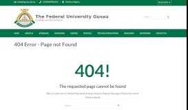 
							         Pre-Degree 100 Level Admission List Out - federal university gusau								  
							    