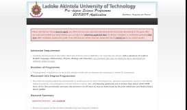 
							         Pre-degree Application Form - Lautech								  
							    