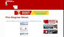 
							         Pre-Degree News - University of Ilorin (UNILORIN) - Myschool								  
							    