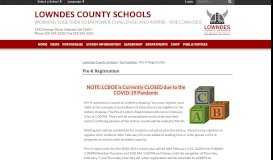 
							         Pre-K Registration - Lowndes County Schools								  
							    