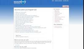 
							         Pre-paid Card Help- FAQ- Help Center|AccountNow Prepaid ...								  
							    