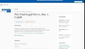 
							         Pre-Paid Legal Servs., Inc. v. Cahill, 924 F. Supp. 2d 1281 | Casetext								  
							    