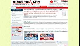 
							         Pre-Test Exams for ACLS & PALS | ShowMeCPR American Heart ...								  
							    