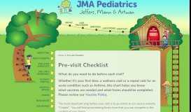 
							         Pre-visit Checklist - Jeffers, Mann and Artman Pediatric and ...								  
							    