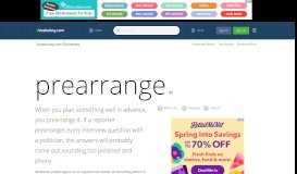 
							         prearrange - Dictionary Definition : Vocabulary.com								  
							    