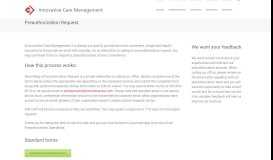 
							         Preauthorization Request | Innovative Care Management								  
							    