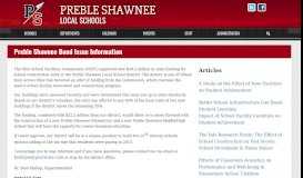 
							         Preble Shawnee Bond Issue Information								  
							    