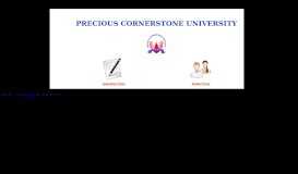 
							         Precious Cornerstone University								  
							    