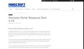 
							         Precisely Portal Resource Pack 1.13 - Minecraft PvP Texture Packs								  
							    