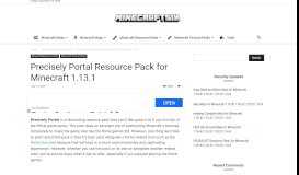 
							         Precisely Portal Resource Pack for Minecraft 1.13.1 | MinecraftSix								  
							    