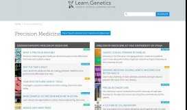 
							         Precision Medicine - Learn Genetics Utah - University of Utah								  
							    