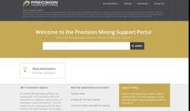 
							         Precision Mining Support Portal								  
							    