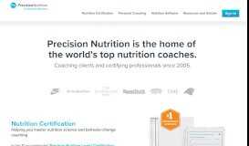 
							         Precision Nutrition | Nutrition Coaching, Software, and Certification								  
							    