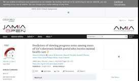 
							         Predictors of viewing progress notes among users of VA's electronic ...								  
							    