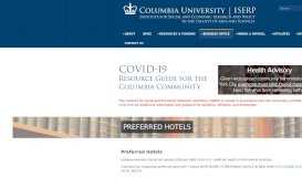 
							         Preferred Hotels - ISERP - Columbia University								  
							    