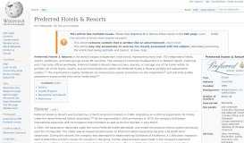 
							         Preferred Hotels & Resorts - Wikipedia								  
							    