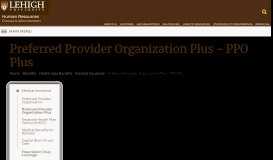 
							         Preferred Provider Organization Plus - PPO Plus | Human Resources								  
							    