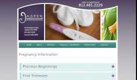 
							         Pregnancy Information | Jasper OBGYN								  
							    