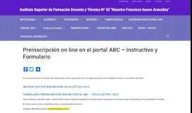 
							         Preinscripción on line en el portal ABC – Instructivo y Formulario ...								  
							    