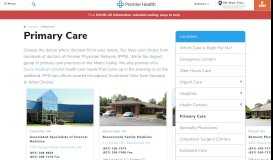 
							         Premier Health Primary Care and After-Hours Care								  
							    