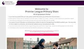 
							         Premier League Primary Stars Kit & Equipment Portal								  
							    