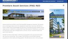 
							         Premiere Asset Services (PAS) REO | Bank REO Guide								  
							    