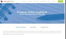 
							         Premium Online Gradebook - iGradePlus								  
							    