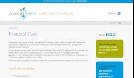 
							         Prenatal Care | Packard Health								  
							    